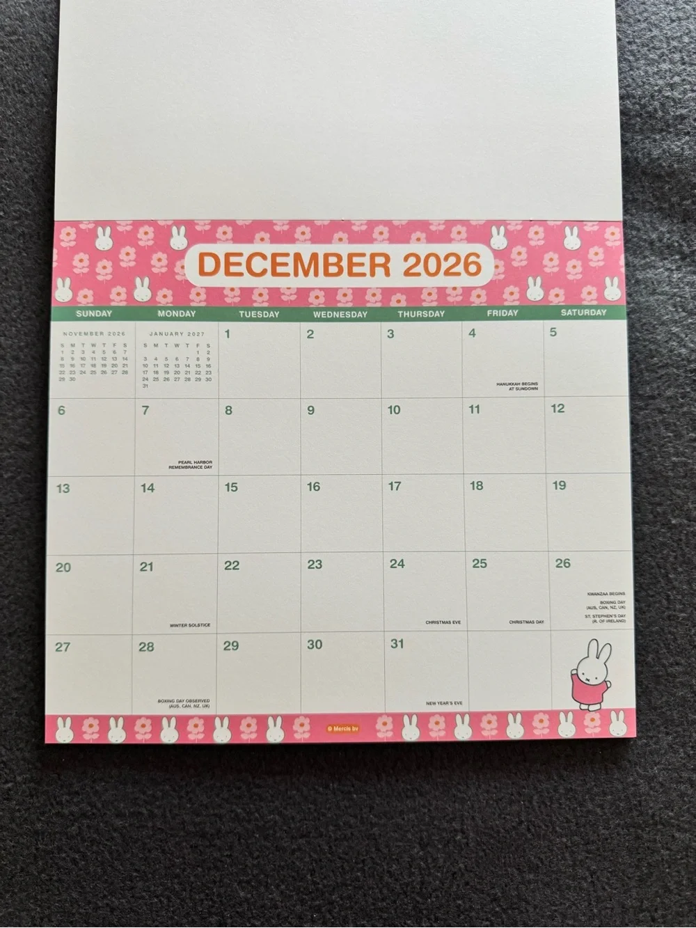 Miffy Magnetic Monthly Planner